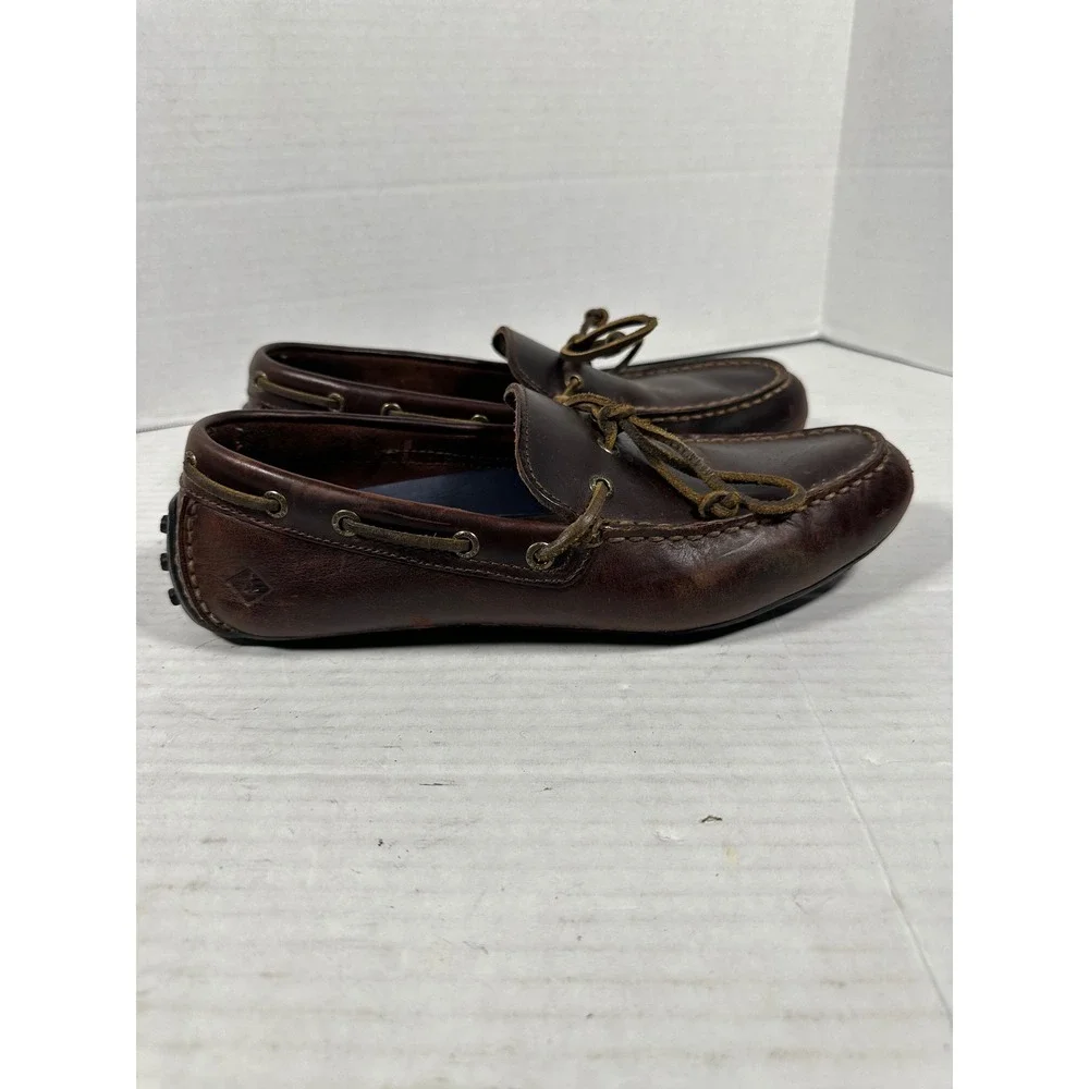 Sperry Top-Sider Mens Dark Brown Leather Driving Loafers STS17881 Size‎ 10.5 M